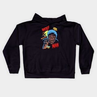 wolf man vintage movie Kids Hoodie